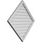 Ekena Millwork Diamond Surface Mount PVC Gable Vent: Functional, w/ 2"W x 1-1/2"P Brickmould Frame, 38"W x 38"H GVPDI38X3802SF - alternate 4